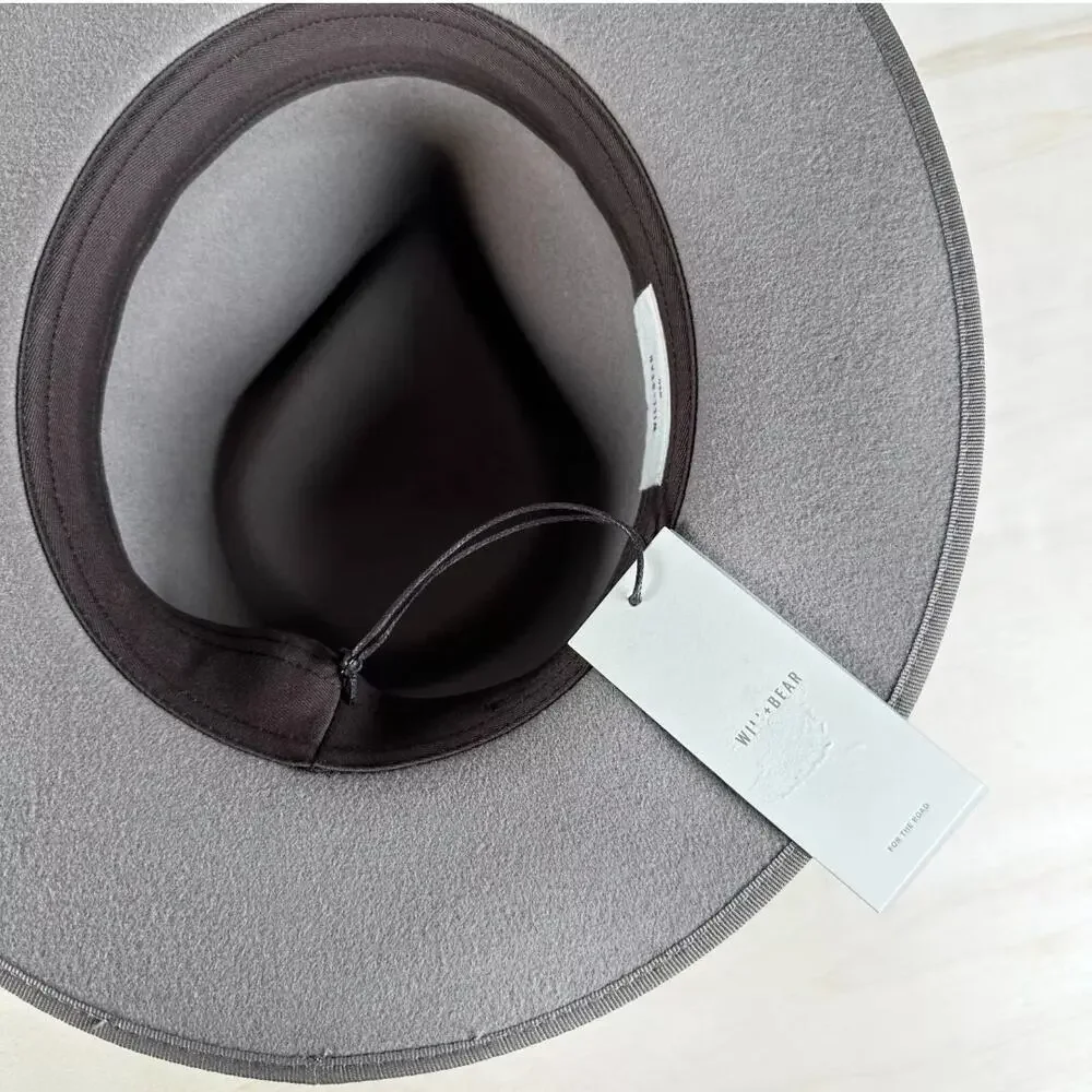 Will + Bear Unisex Medium Hat Calloway Fawn 100% Wool Wide Brim MSRP $119 NWT - Picture 5 of 6
